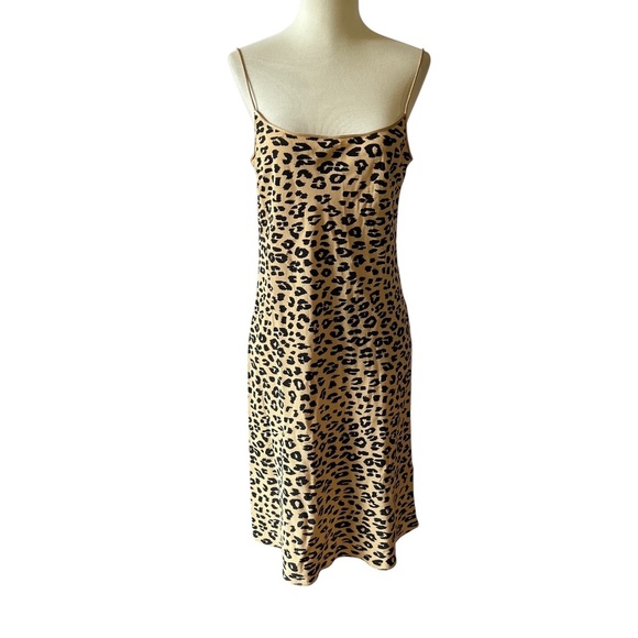 KATE MOSS X EQUIPMENT JESSA SILK SLIP DRESS SM ANIMAL LEOPARD PRINT SLINKY SEXY - Picture 2 of 12